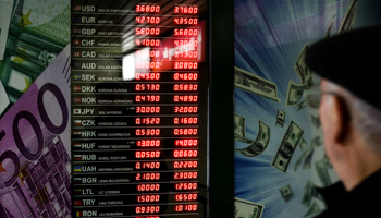 A table showing exchange rates in Warsaw (Reuters/Adam Stepien/Agencja Gazeta)