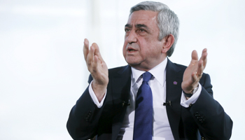 Armenia's President Serzh Sargsyan in Yerevan (Reuters/David Mdzinarishvili)