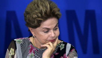 Brazil's President Dilma Rousseff at the Planalto Palace in Brasilia, Brazil, September 15, 2015. (Reuters/Ueslei Marcelino)