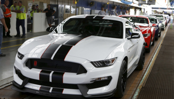 The final production line at the Ford Motor Assembly Plant in Michigan (Reuters/Rebecca Cook)
