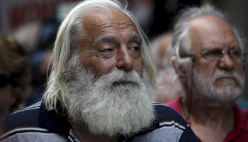 Pensioners in Athens, Greece (Reuters/Yannis Behrakis)