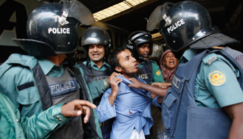 Jamaat-e-Islami, stage a peaceful protest in Dhaka (Reuters/Andrew Biraj)