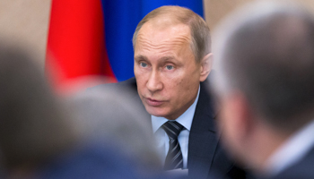 Russia's President Vladimir Putin chairs a meeting with the State Council Presidium (Reuters/Alexander Zemlianichenko/Pool)