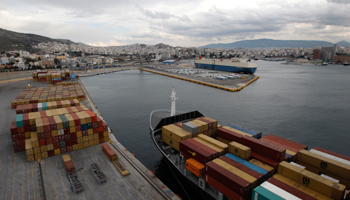 The port of Piraeus, slated for privatisation (Reuters/John Kolesidis)