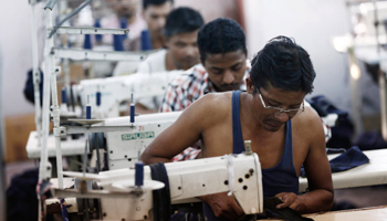 Employees at a garment factory in New Delhi (Reuters/Adnan Abidi)