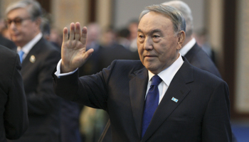 President Nursultan Nazarbayev at his annual address to the nation in Astana (Reuters/Mukhtar Kholdorbekov)