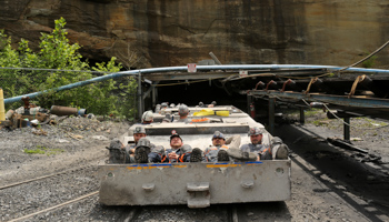 Coal miners enter a coal mine near Gilbert, West Virginia (Reuters/Robert Galbraith)