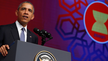 US President Barack Obama delivers speech at the ASEAN Business and Investment Summit in Kuala Lumpur, November 21, 2015 (Reuters/Jonathan Ernst)