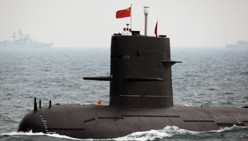 A Chinese Navy submarine (Reuters/Guang Niu/Pool)