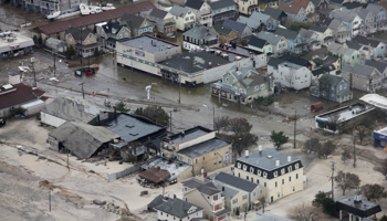 Damage after Hurricane Sandy made landfall on the southern New Jersey coastline. (Reuters/U.S.Coast Guard/Erik Swanson)