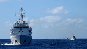 Chinese coastguard ships in the South China Sea (REUTERS/Martin Petty)