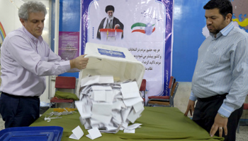 The ballot count in Tehran (Reuters/Raheb Homavandi)