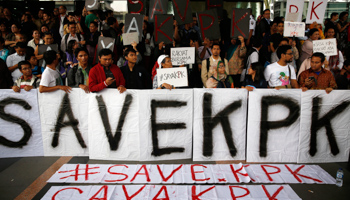 Public rally in support of the KPK in Jakarta (Reuters/Darren Whiteside)