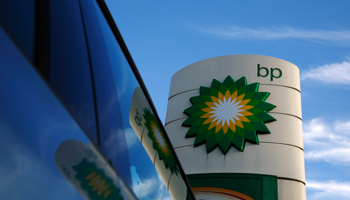 A BP logo is seen in London (Reuters/Luke MacGregor)