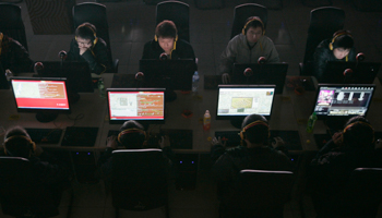 Customers use computers at an internet cafe in Taiyuan, Shanxi province (Reuters/Stringer)