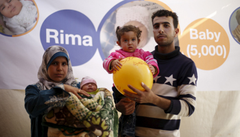 Syrian refugees at Mafraq camp (Reuters/Muhammad Hamed)