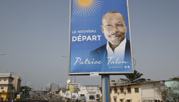 A billboard supporting president-elect Patrice Talon in Cotonou, Benin (Reuters/Akintunde Akinleye)