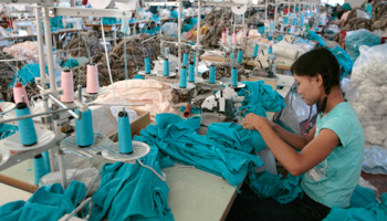 A garment factory in the northwestern Thai town of Mae Sot (Reuters/Sukree Sukplang)