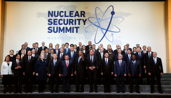 World leaders gather for for a family photo at the Nuclear Security Summit in Washington (Reuters/Kevin Lamarque)