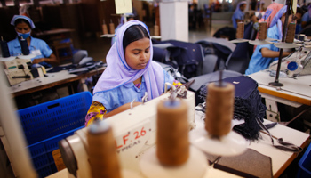 Exports-oriented garment factory in Dhaka (Reuters/Andrew Biraj)