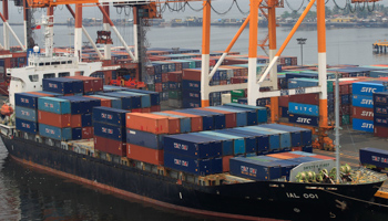 A cargo vessel in Manila, Philippines (Reuters/Romeo Ranoco)