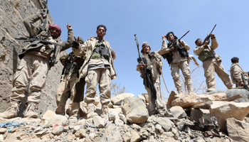 Pro-government soldiers near Sana'a (Reuters/Ali Owidha)