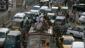 A traffic jam in Karachi (Reuters/Stringer)