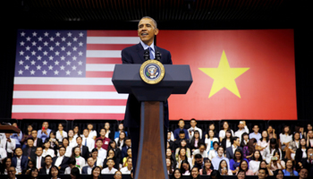 U.S. President Barack Obama at the GEM Center in Ho Chi Minh City, Vietnam (Reuters/Carlos Barria)