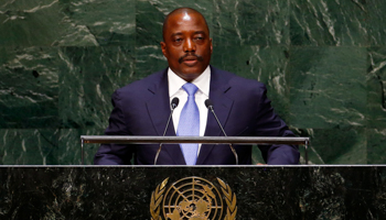 Congolese President Joseph Kabila addresses the UN General Assembly (Reuters/Lucas Jackson/File Photo)
