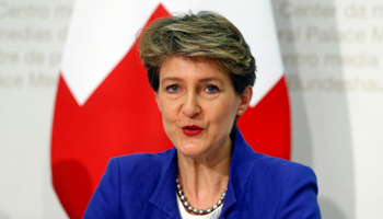 Swiss Justice Minister Simonetta Sommaruga in Bern, Switzerland (Reuters/Ruben Sprich)