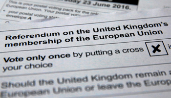 Postal ballot papers ahead of the June 23 BREXIT referendum (Reuters/Russell Boyce)