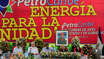 PetroCaribe summit, with the slogan ‘PetroCaribe:  energy for unity’ (Reuters/Oswaldo Rivas)