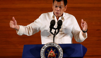 Philippine President Rodrigo Duterte at the Philippine Congress in Quezon city, Philippines (Reuters/Erik De Castro)