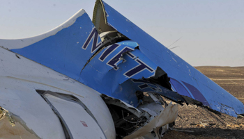 Wreckage of the Russian Metrojet airliner that crashed in Sinai in October 2015 (Reuters/Stringer)