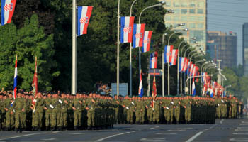 Soldiers parade in Zagreb on the anniversary of Operation Storm (Reuters/Antonio Bronic)