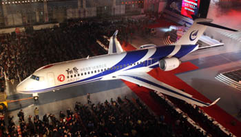 China's first indigenous aircraft, ARJ21-700 (Reuters/China Daily)