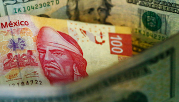Mexican peso and US dollar banknotes (Reuters/Edgard Garrido)