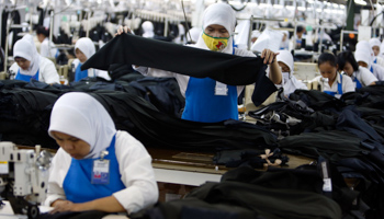 A garment manufacturing facility in Bandung, West Java (Reuters/Beawiharta)