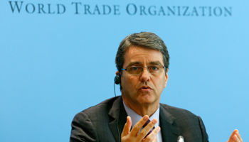 WTO Director-General Roberto Azevedo during a news conference on world trade (Reuters/Denis Balibouse)