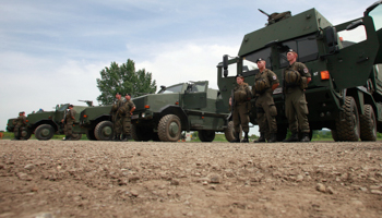 Austrian soldiers at their base near Vienna, part of an EU battlegroup since June 2012 (Reuters/Leonhard Foeger)
