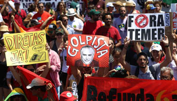 Demonstrations against President Michel Temer (Reuters/Adriano Machado)