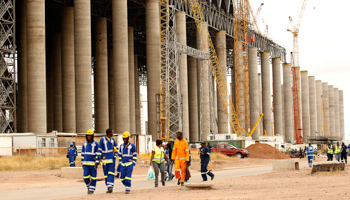 Workers at South Africa's new Medupi power station (Reuters/Siphiwe Sibeko)