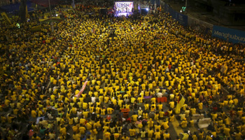 A view of the crowd of supporters of pro-democracy group "Bersih", Kuala Lumpur (Reuters/Edgar Su)