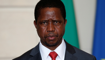Zambia's President Edgar Lungu attends a signing ceremony at the Elysee Palace in Paris, France (Reuters/Philippe Wojazer)