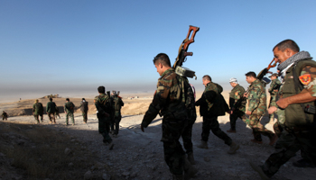 Peshmerga forces east of Mosul preparations to attack Islamic State militants in Mosul (Reuters/Azad Lashkari)