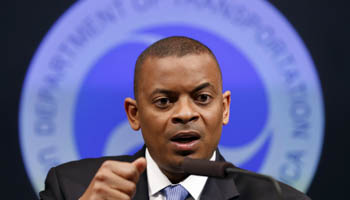 US Transportation Secretary Anthony Foxx delivers an announcement at the Department of Transportation (Reuters/Larry Downing)