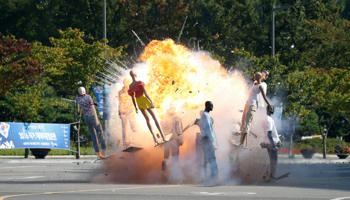 Anti-terror drill in South Korea (Reuters/Kim Hong)