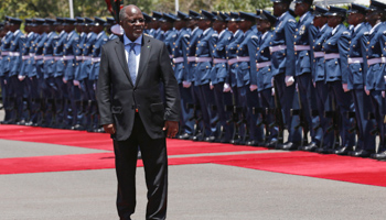 President John Magufuli during his official visit to Nairobi (Reuters/Thomas Mukoya)