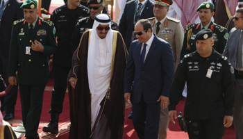 Saudi King Salman bin Abdulaziz and Egypt's President Abdel Fattah el-Sisi (Reuters/Faisal Al Nasser)