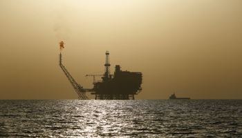 Offshore oil platform at the Bouri Oil Field (Reuters/Darrin Zammit Lupi)